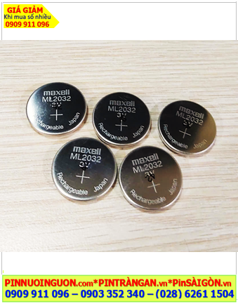 Maxell ML2032, Pin sạc 3v lithium Maxell ML2032 chính hãng, Xuất xứ NHẬT